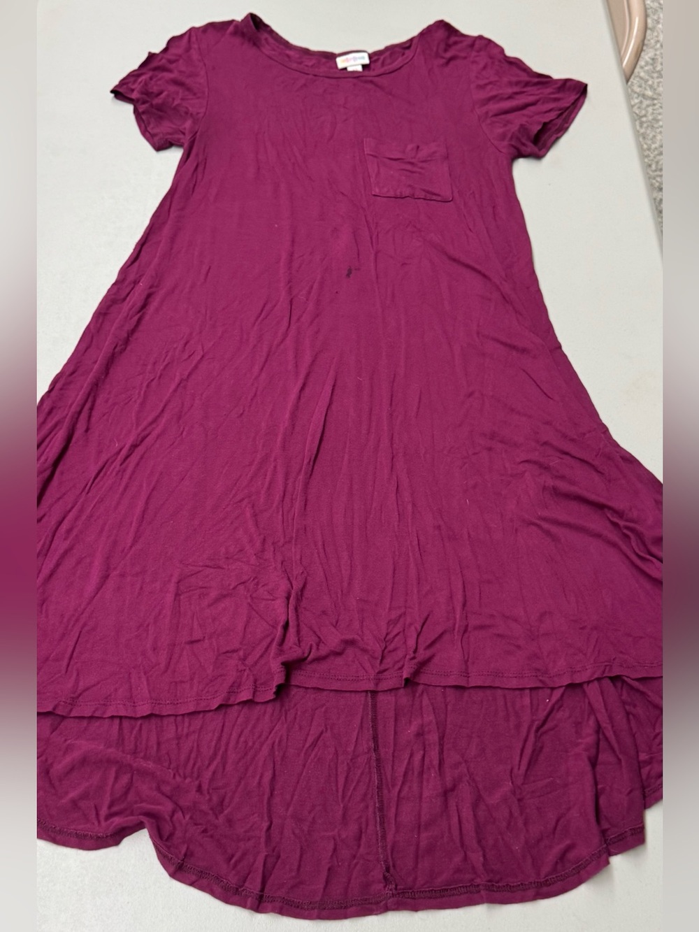 LuLaRoe Women’s Short Sleeve Carly Dress in Fuchsia